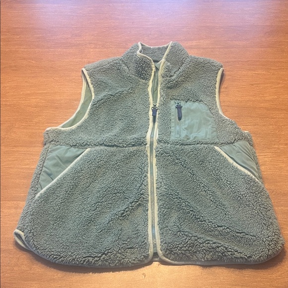 Maurices Jackets & Blazers - Maurices Olive Sherpa Fleece Vest